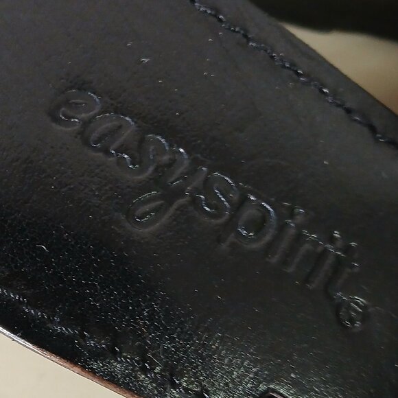 Easy Spirit slide-on leather low wedge heel - black - size 6 - Picture 4 of 6